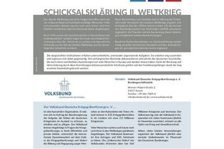 Abbildung: Faltblatt zur Schicksalsklärung II. Weltkrieg
