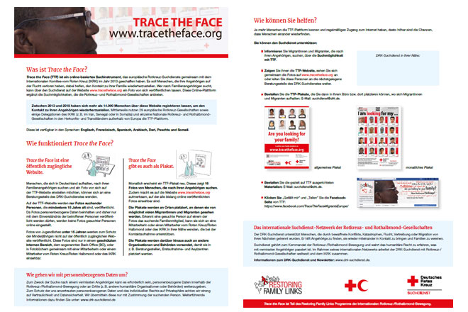 Информационная брошюра Trace the Face 