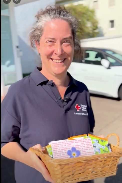 Bundesweit wurden Vergissmeinnicht gepflanzt und gesät, hier ein Bild aus dem DRK-Landesverband Badisches Rotes Kreuz. 