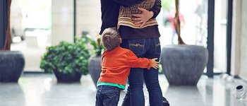Family reunited at the airport